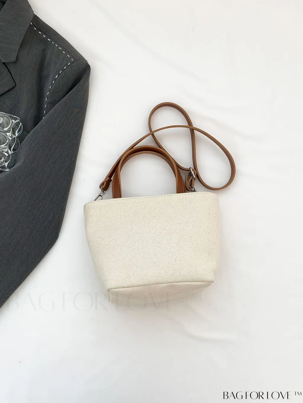 BagForLove - Classy Striped Canvas Tote for Women - Casual, Elegant, and Functional