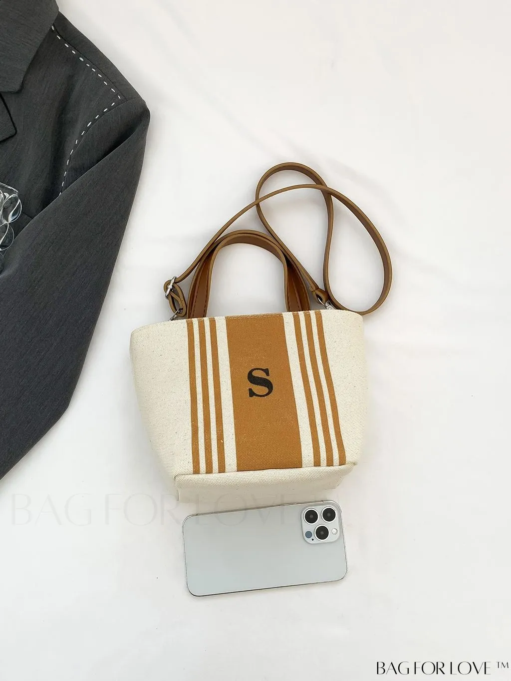 BagForLove - Classy Striped Canvas Tote for Women - Casual, Elegant, and Functional