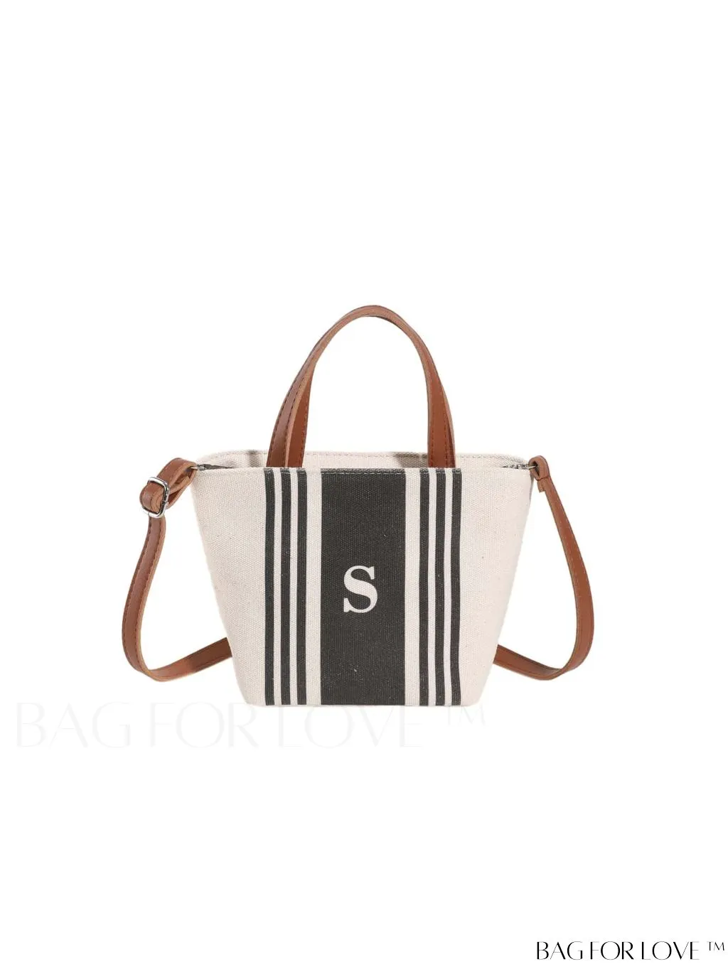 BagForLove - Classy Striped Canvas Tote for Women - Casual, Elegant, and Functional