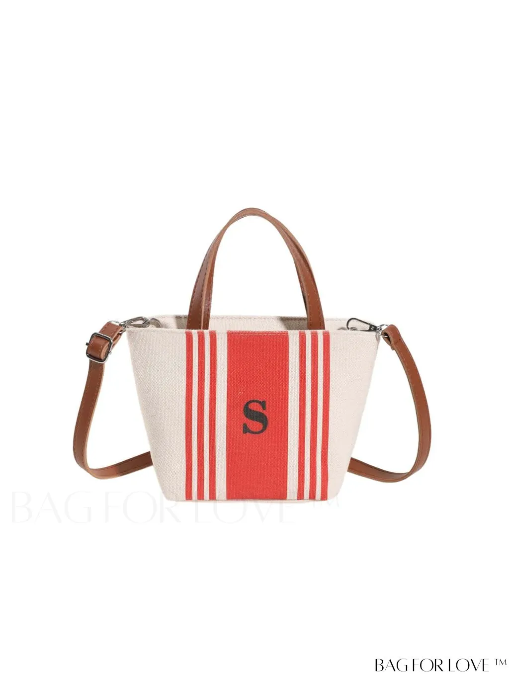 BagForLove - Classy Striped Canvas Tote for Women - Casual, Elegant, and Functional
