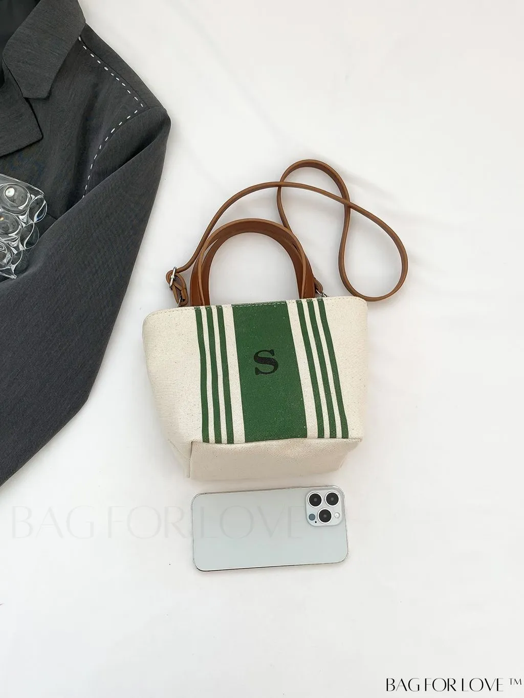 BagForLove - Classy Striped Canvas Tote for Women - Casual, Elegant, and Functional