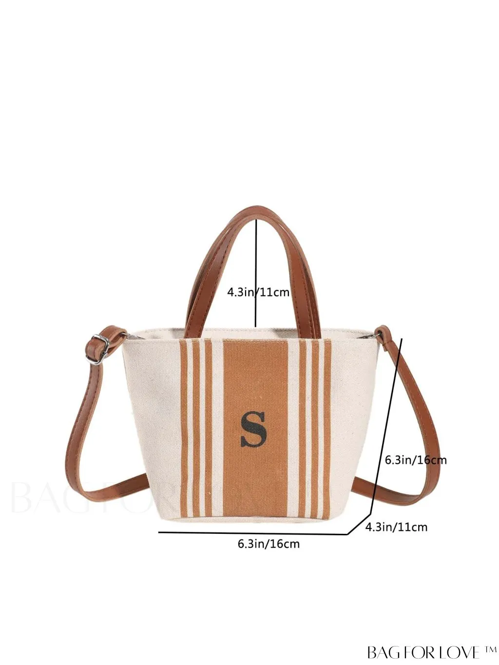 BagForLove - Classy Striped Canvas Tote for Women - Casual, Elegant, and Functional