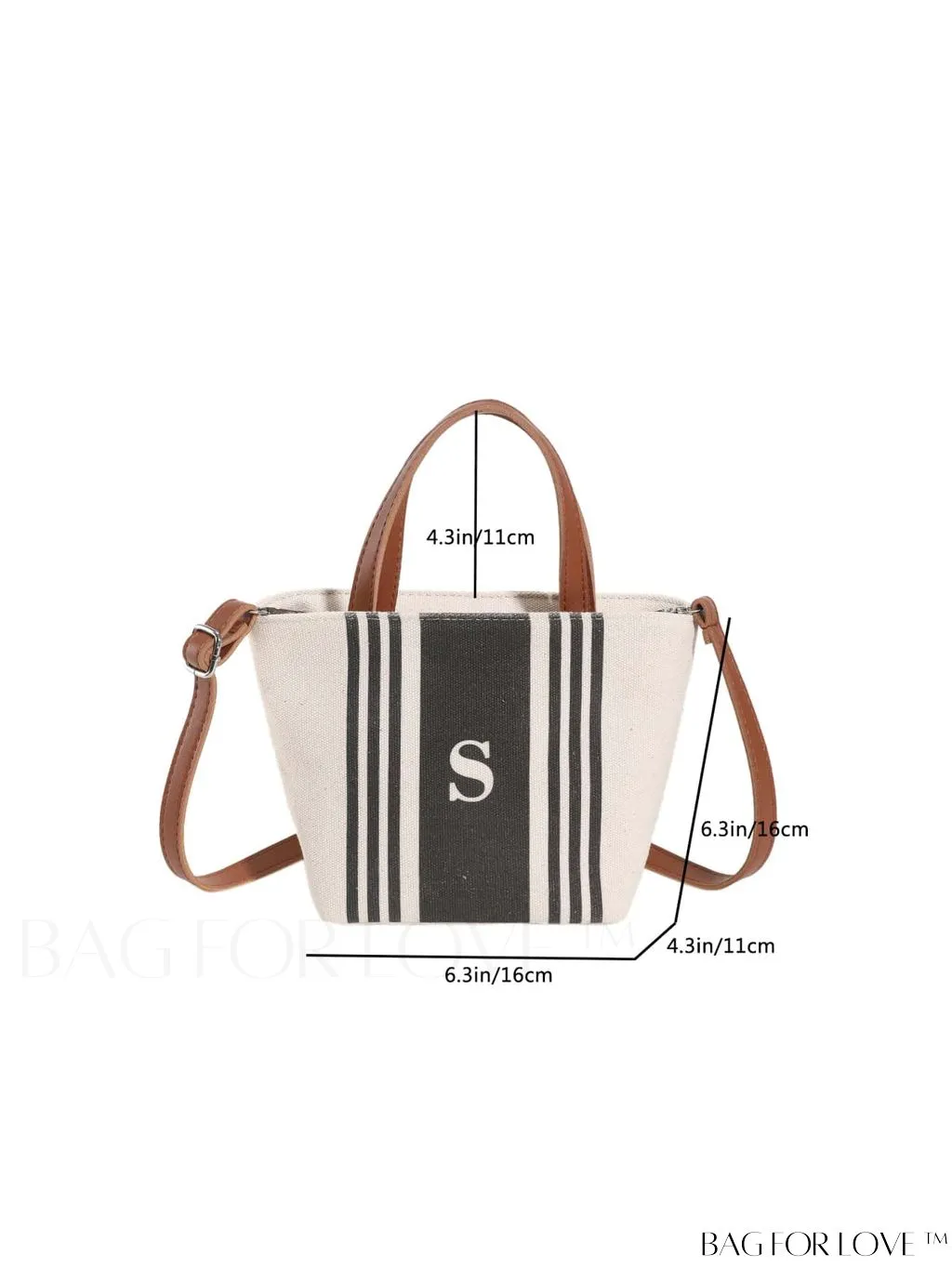 BagForLove - Classy Striped Canvas Tote for Women - Casual, Elegant, and Functional