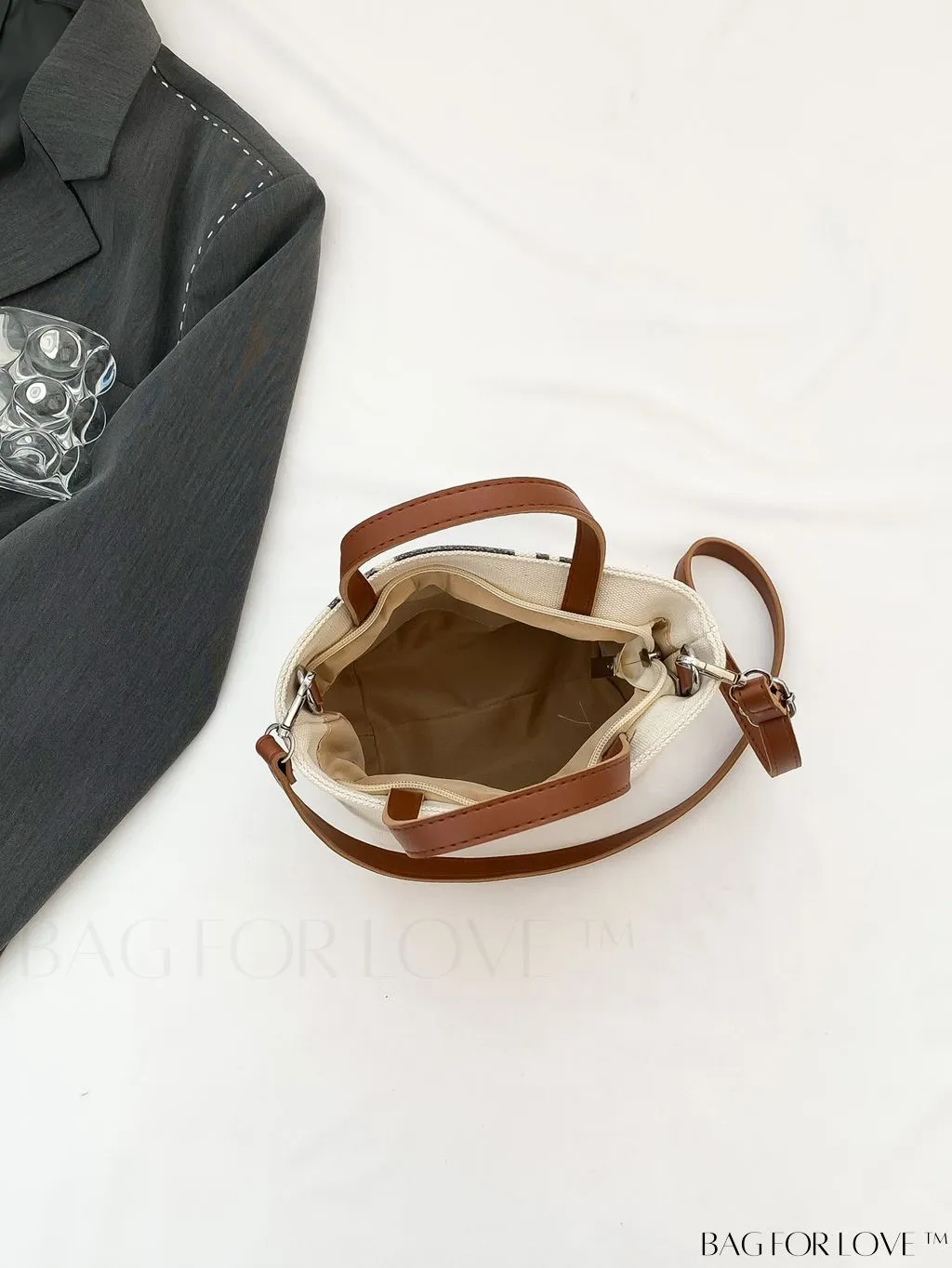 BagForLove - Classy Striped Canvas Tote for Women - Casual, Elegant, and Functional