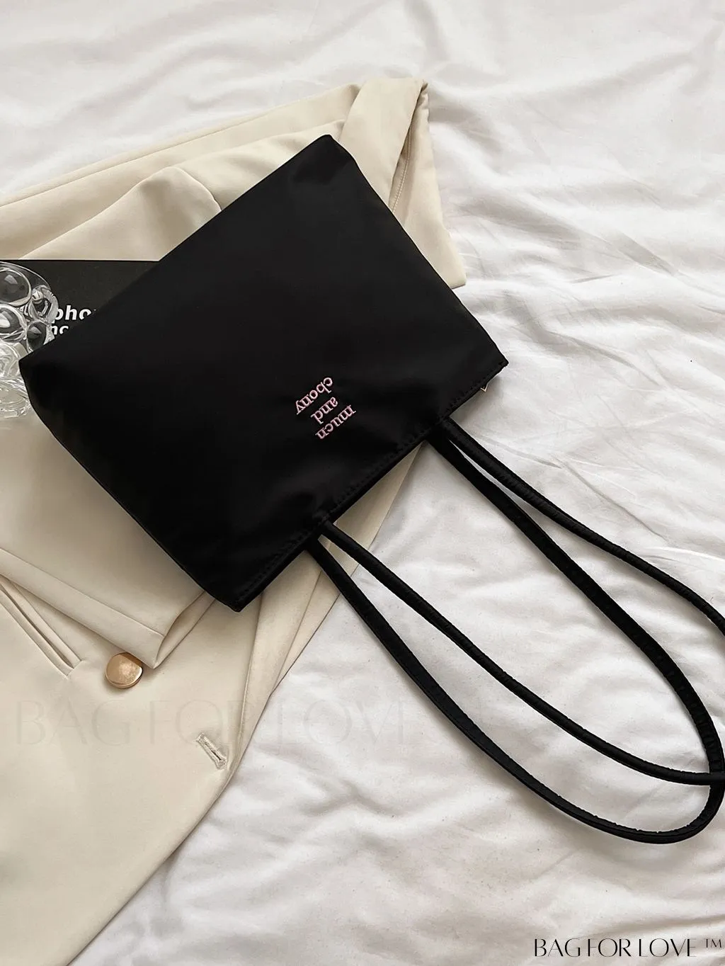 BagForLove - Compact Nylon Commuting Bucket Handbag - Stylish and Convenient