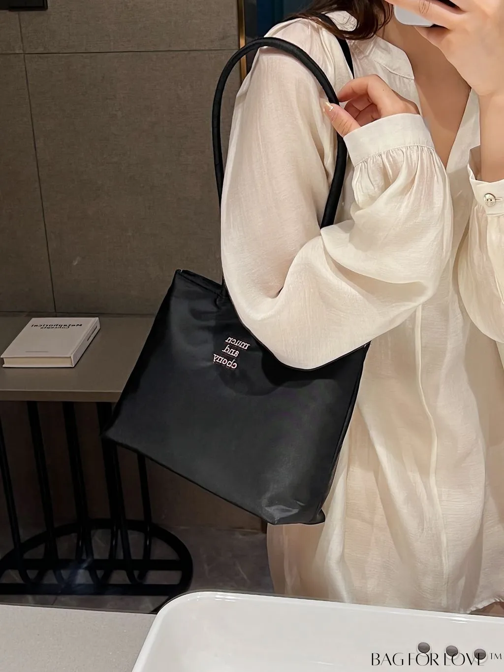 BagForLove - Compact Nylon Commuting Bucket Handbag - Stylish and Convenient