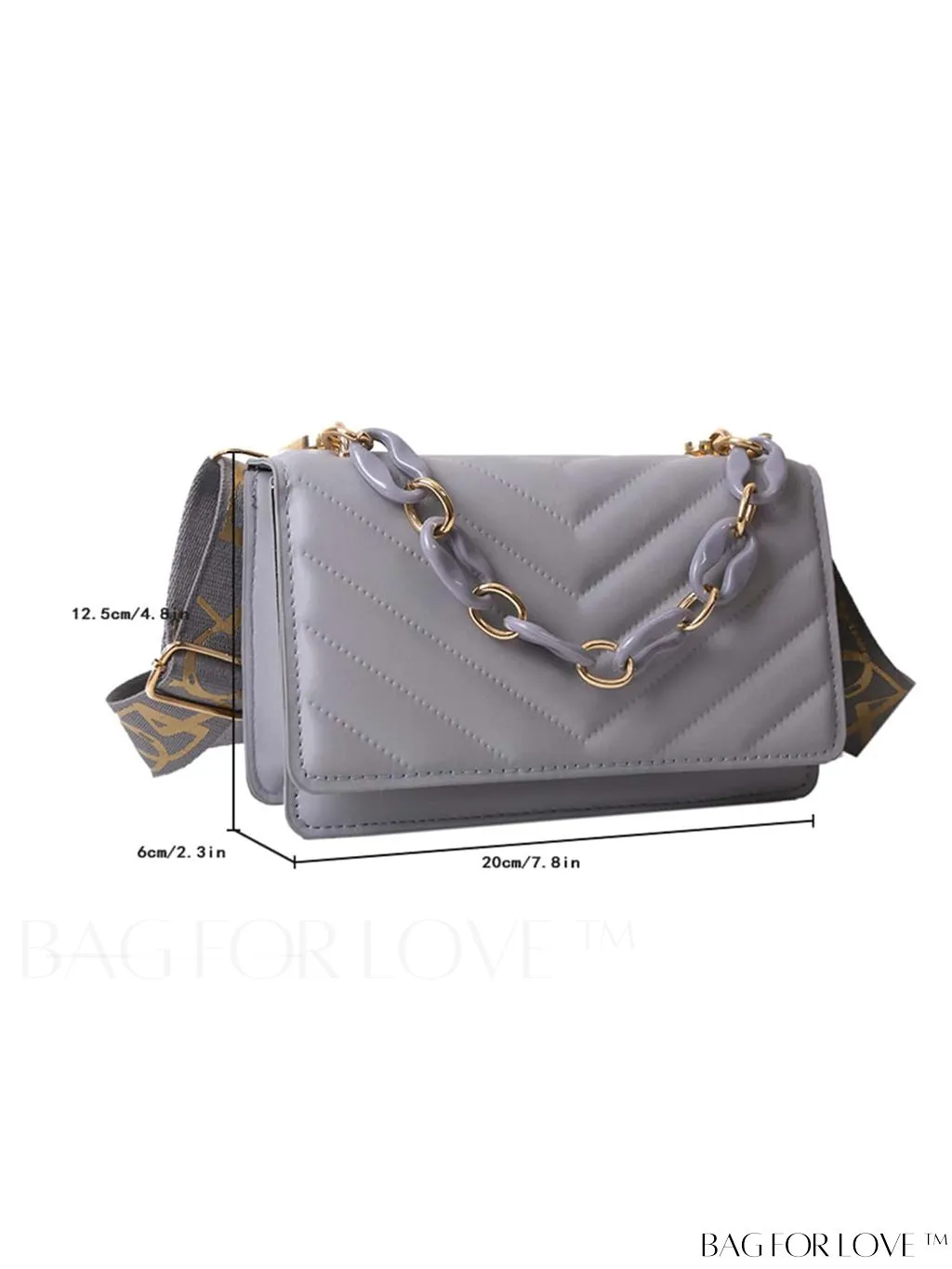 BagForLove - Compact Quilted Chevron Flap Bag