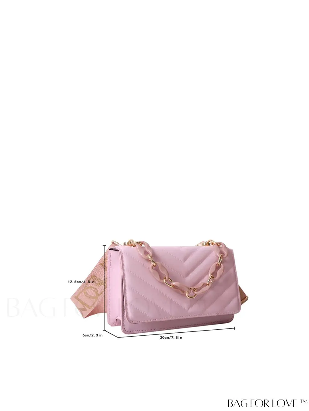 BagForLove - Compact Quilted Chevron Flap Bag