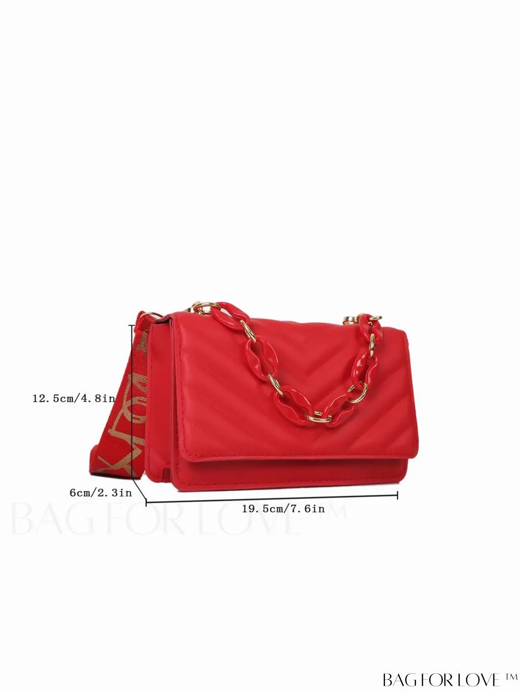 BagForLove - Compact Quilted Chevron Flap Bag