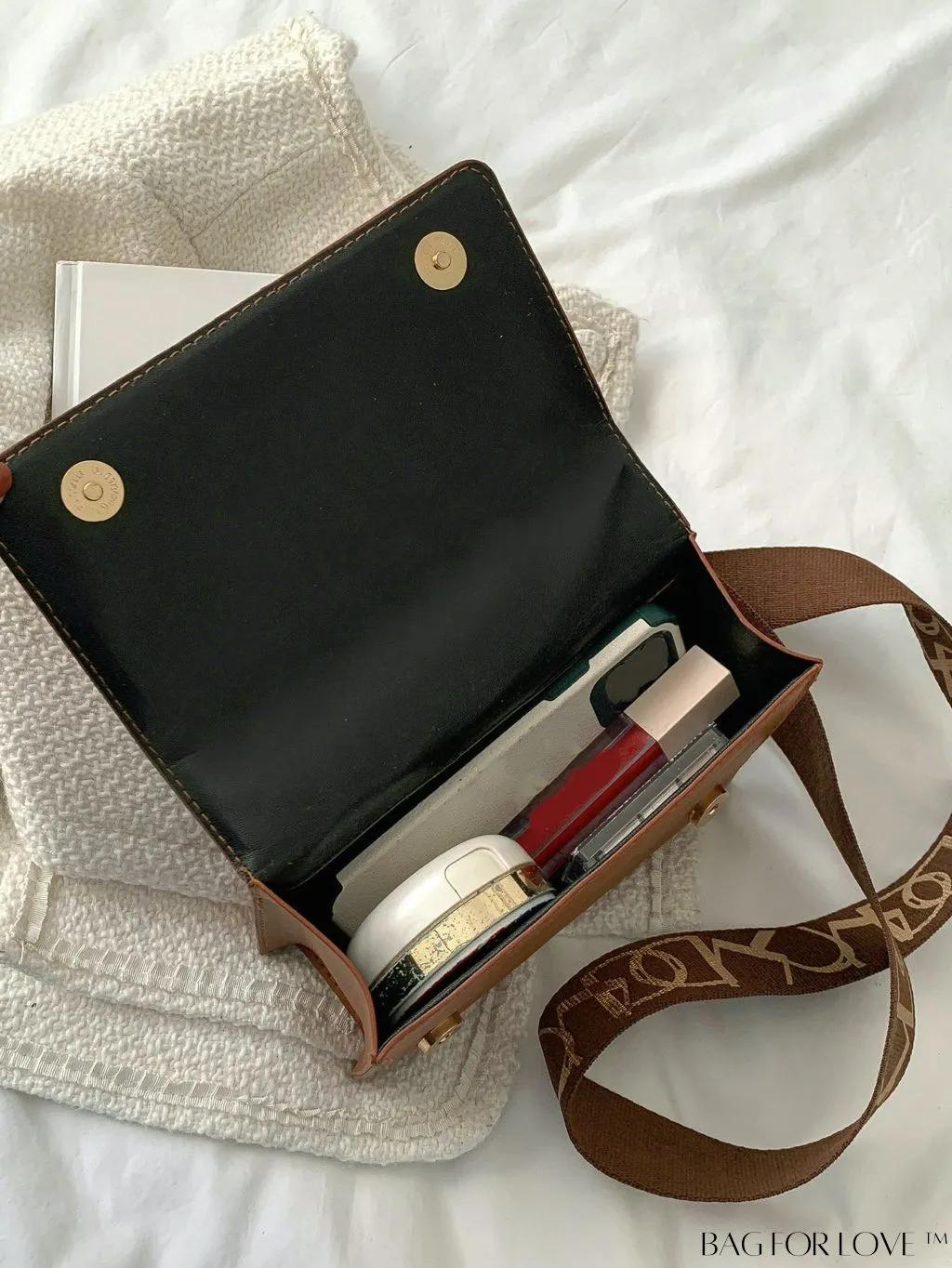BagForLove - Compact Quilted Chevron Flap Bag