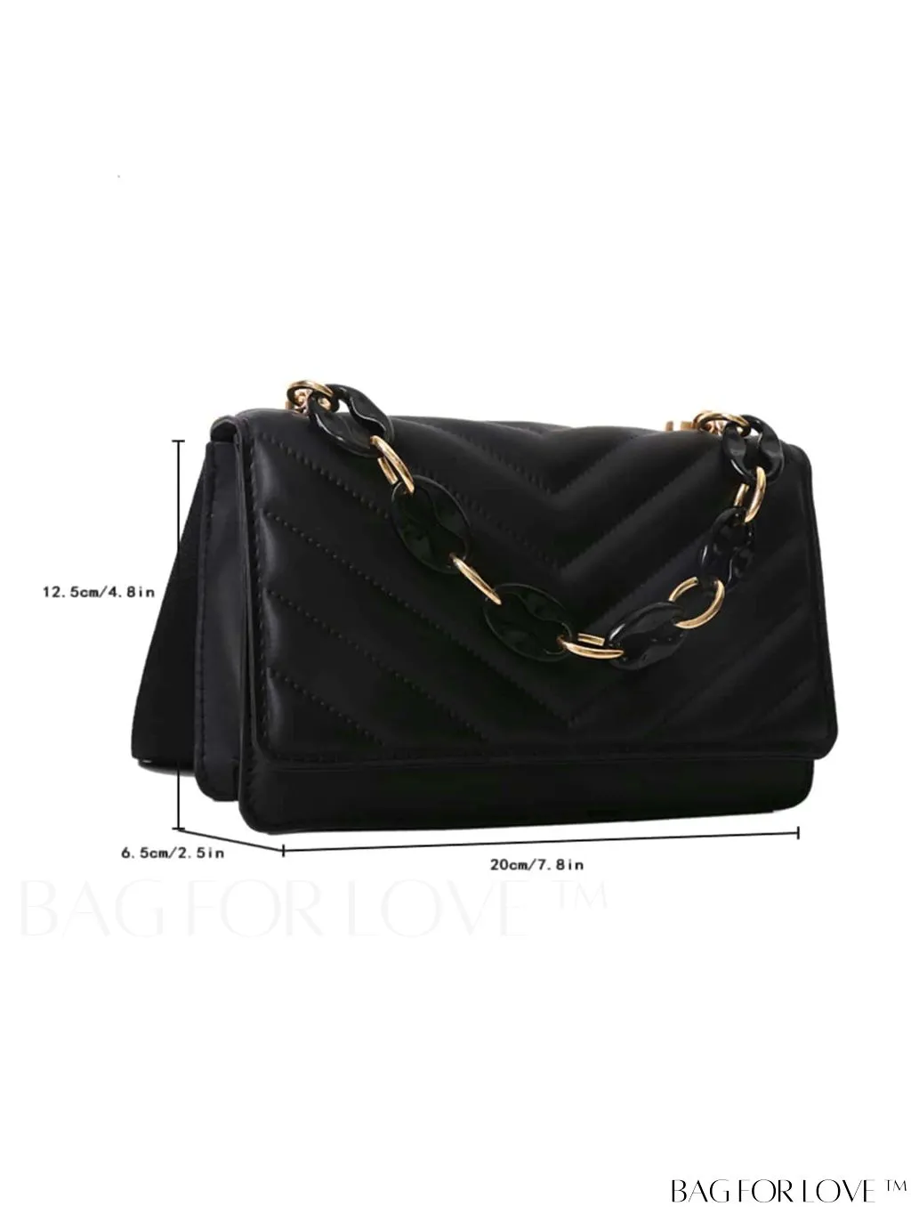 BagForLove - Compact Quilted Chevron Flap Bag