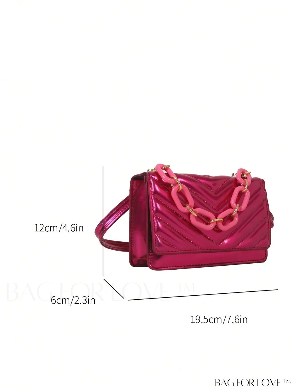BagForLove - Compact Quilted Chevron Flap Bag