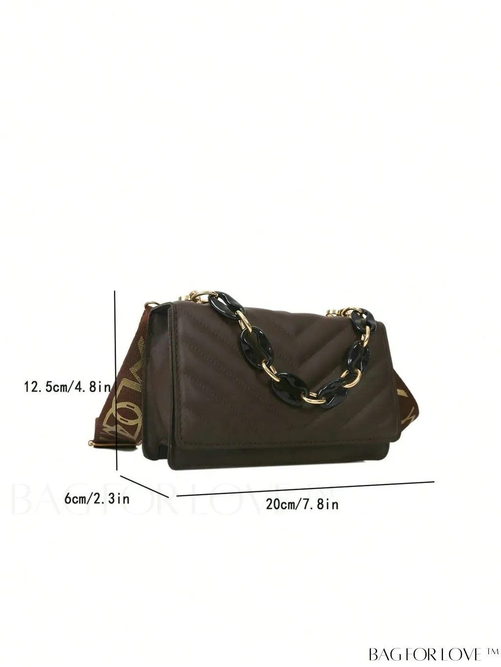 BagForLove - Compact Quilted Chevron Flap Bag