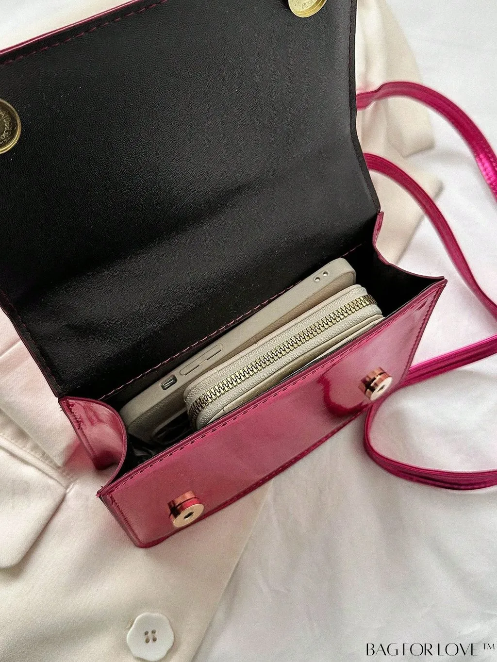BagForLove - Compact Quilted Chevron Flap Bag