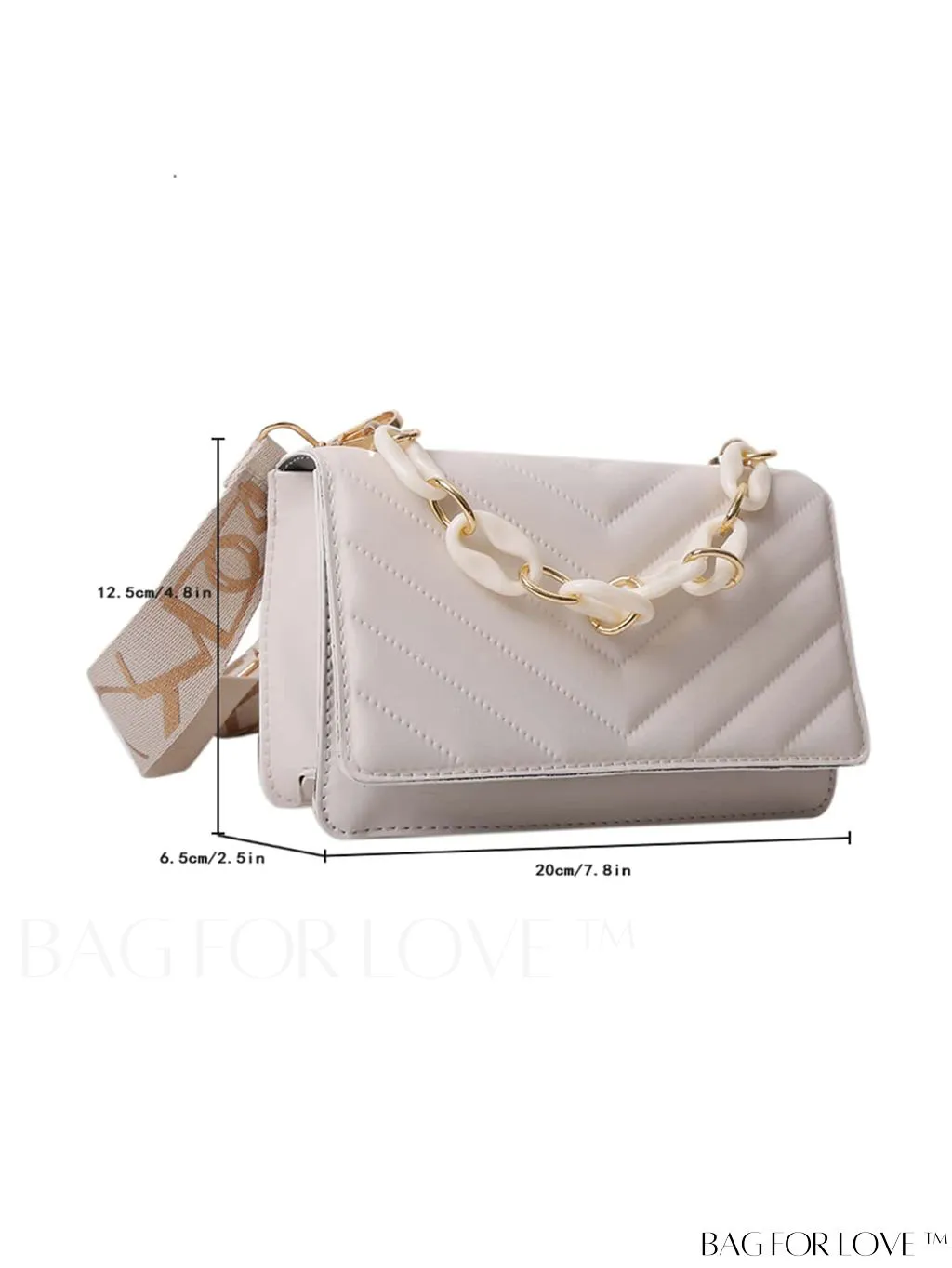 BagForLove - Compact Quilted Chevron Flap Bag