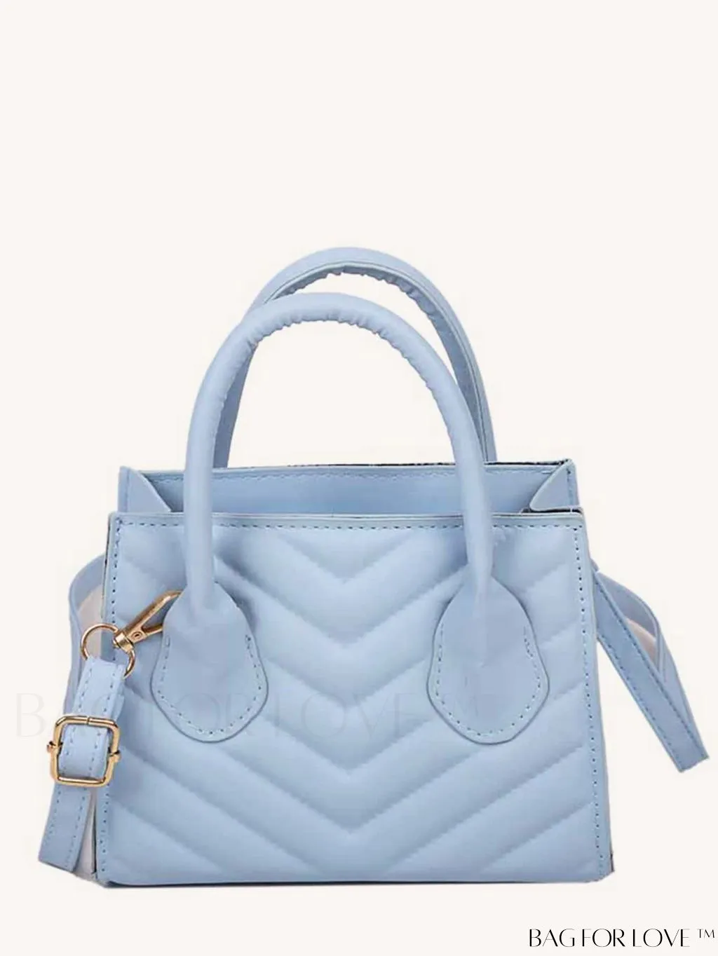 BagForLove - Compact Quilted Satchel Bag with Chevron Design