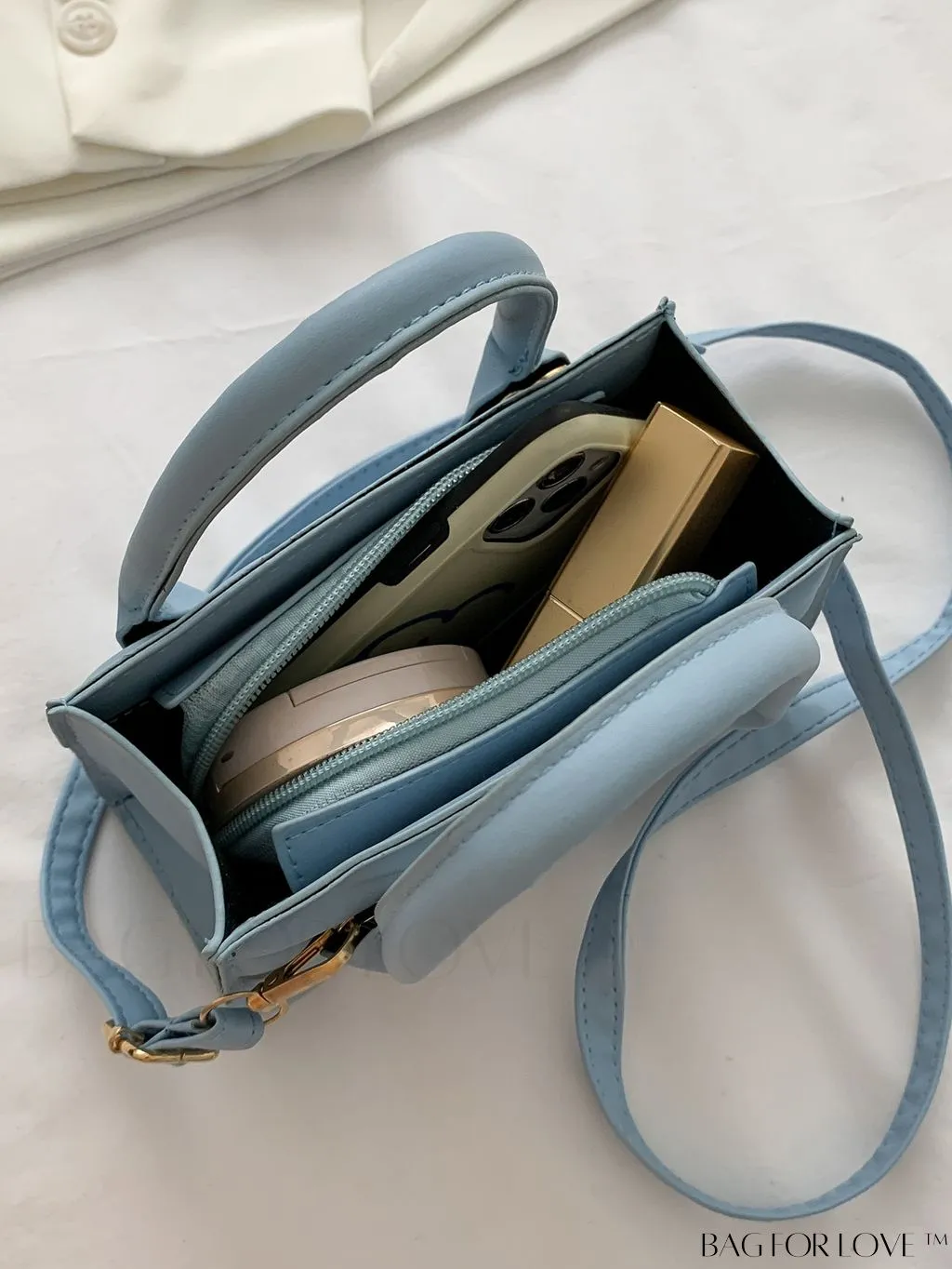 BagForLove - Compact Quilted Satchel Bag with Chevron Design