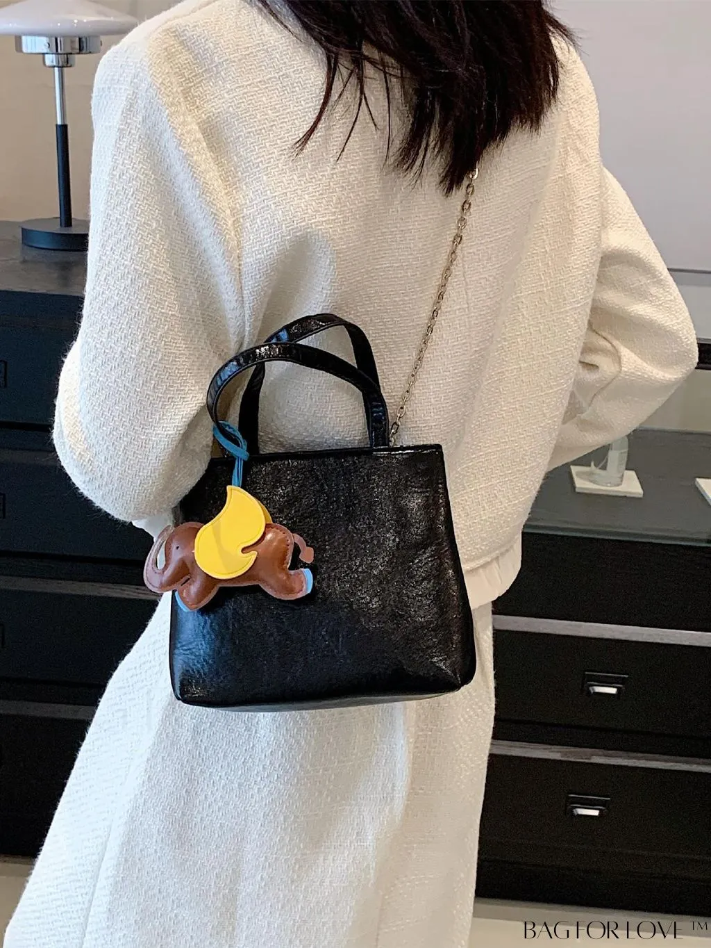 BagForLove - Compact Square Bag with Stylish Charm