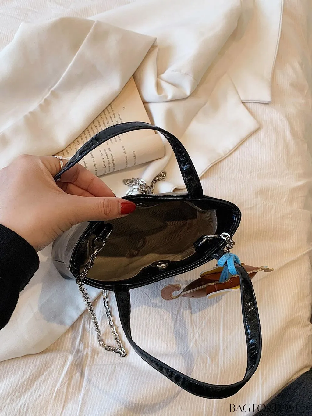 BagForLove - Compact Square Bag with Stylish Charm