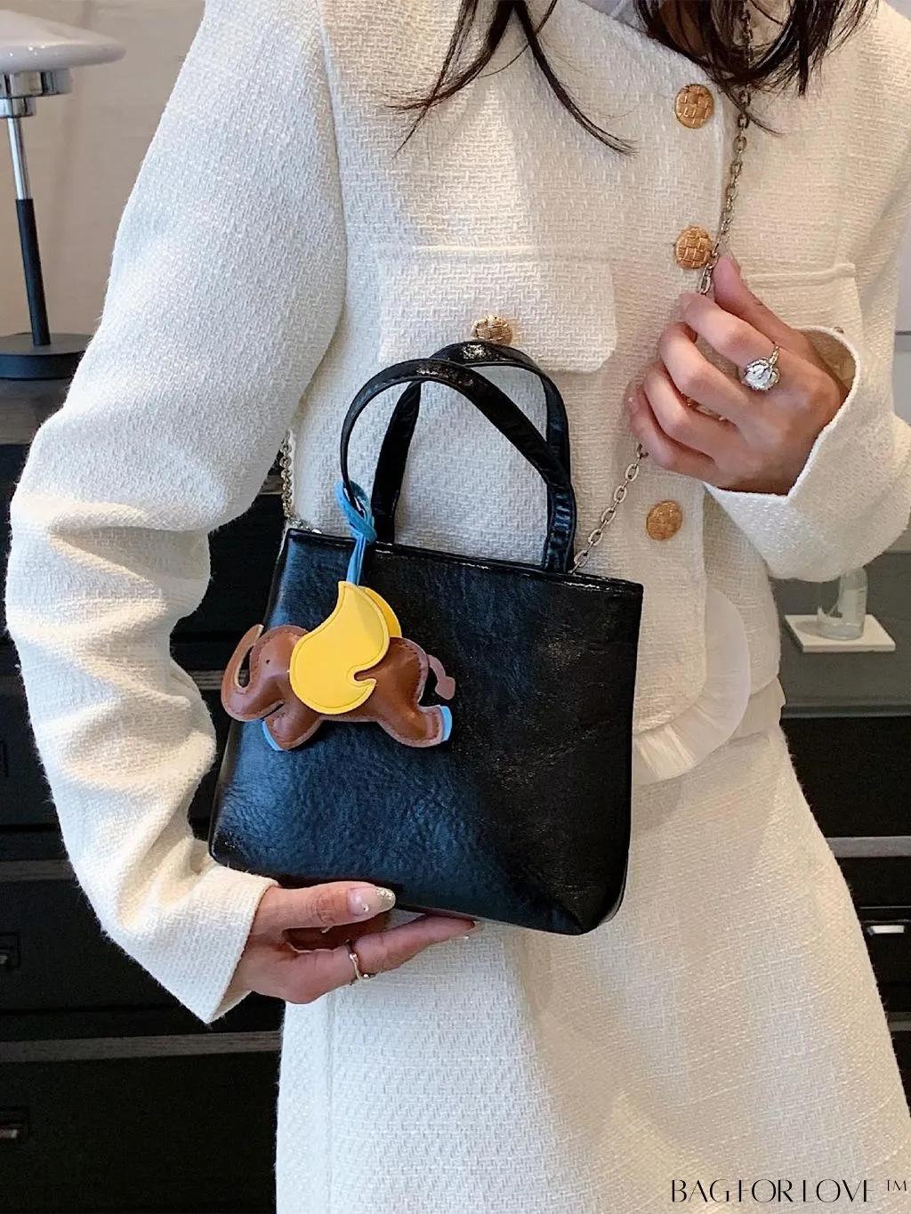 BagForLove - Compact Square Bag with Stylish Charm