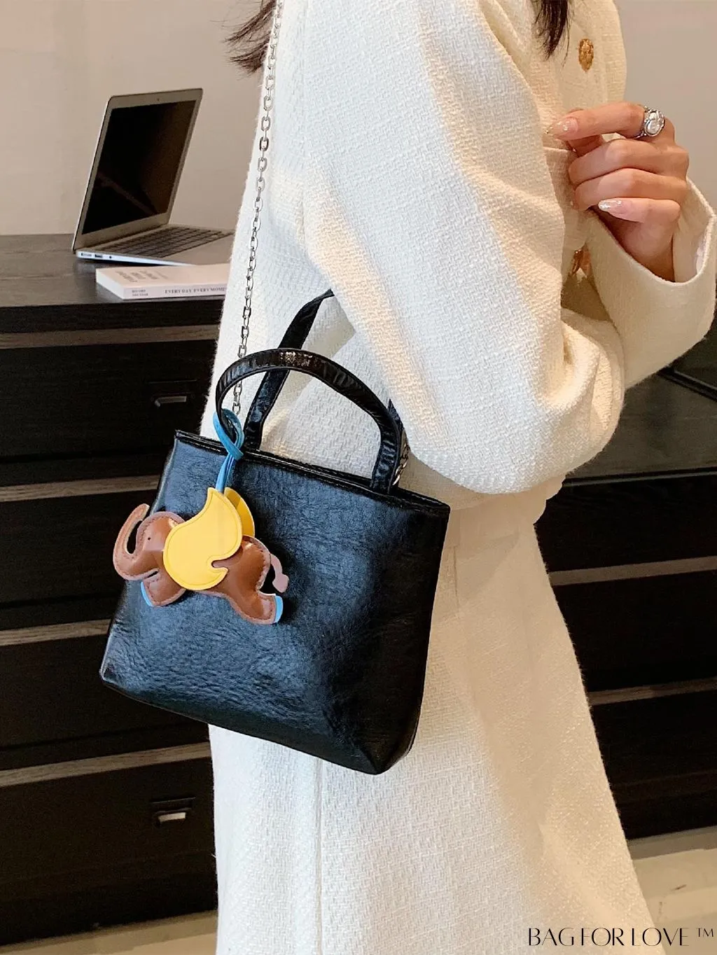 BagForLove - Compact Square Bag with Stylish Charm
