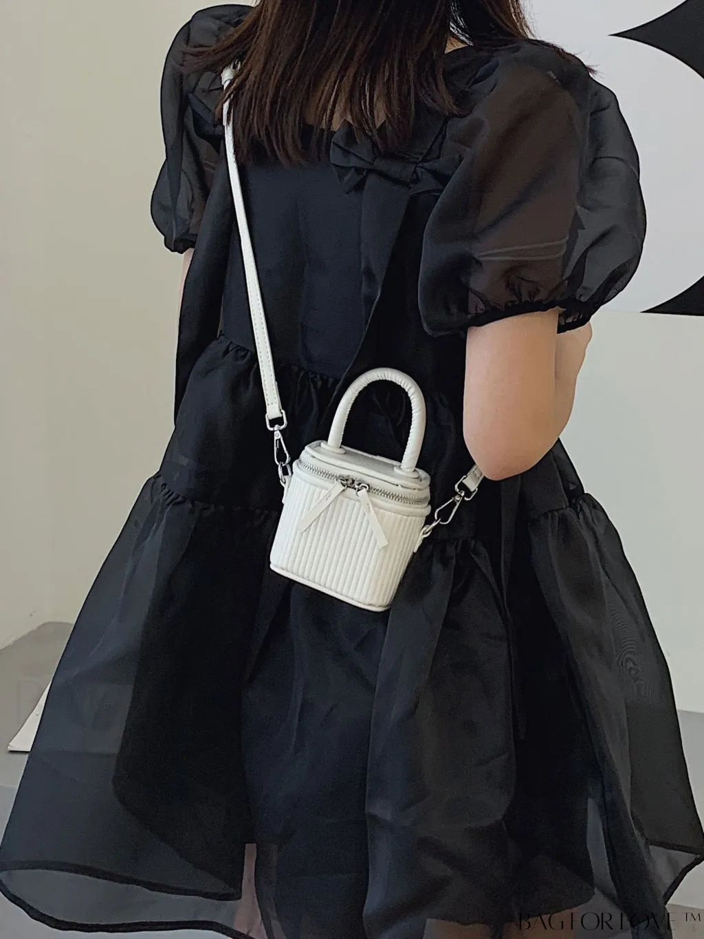BagForLove - Compact Textured Double Zip Bucket Bag