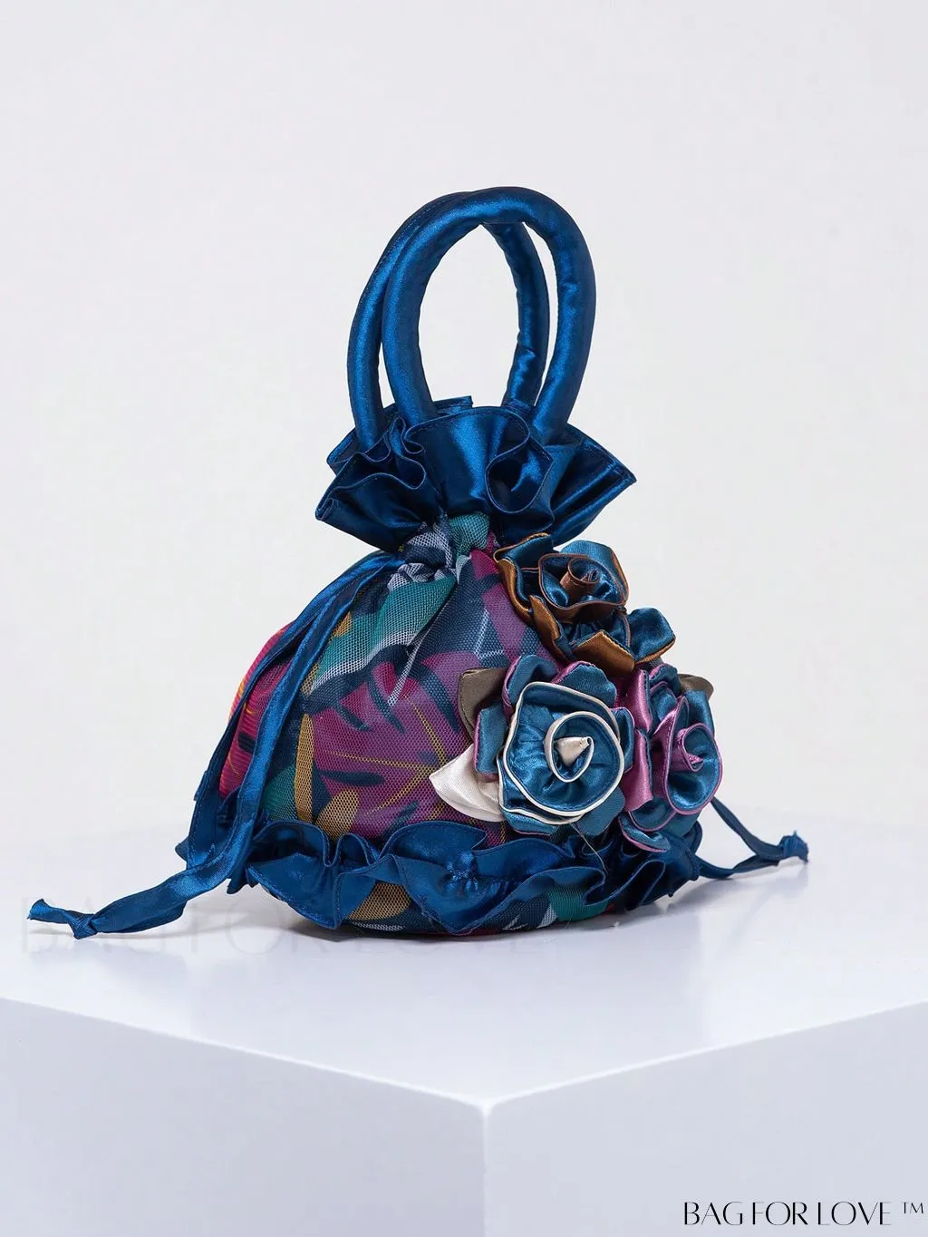 BagForLove - Floral Drawstring Handbag: Trendy, Elegant Evening & Phone Bag with Charming Bucket Design