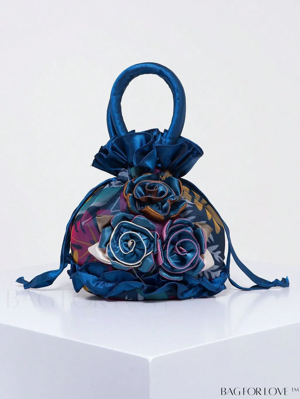 BagForLove - Floral Drawstring Handbag: Trendy, Elegant Evening & Phone Bag with Charming Bucket Design