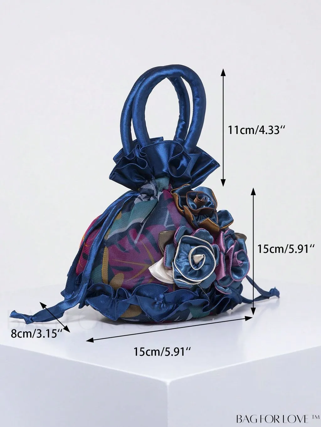 BagForLove - Floral Drawstring Handbag: Trendy, Elegant Evening & Phone Bag with Charming Bucket Design