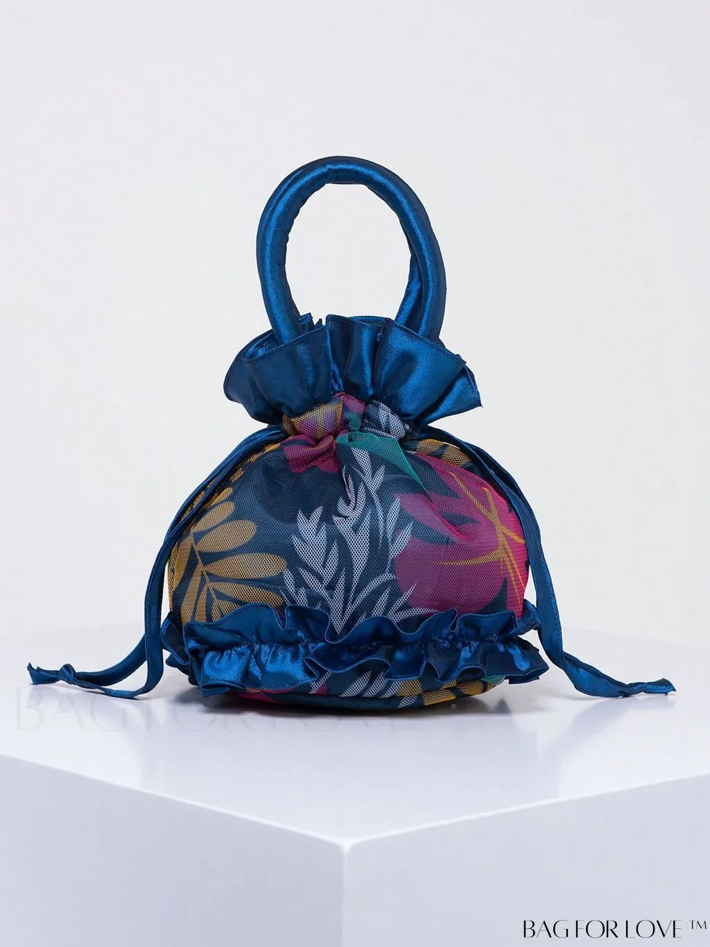 BagForLove - Floral Drawstring Handbag: Trendy, Elegant Evening & Phone Bag with Charming Bucket Design