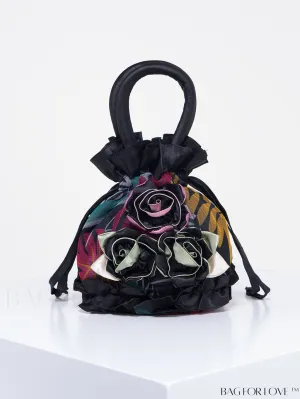 BagForLove - Floral Drawstring Handbag: Trendy, Elegant Evening & Phone Bag with Charming Bucket Design