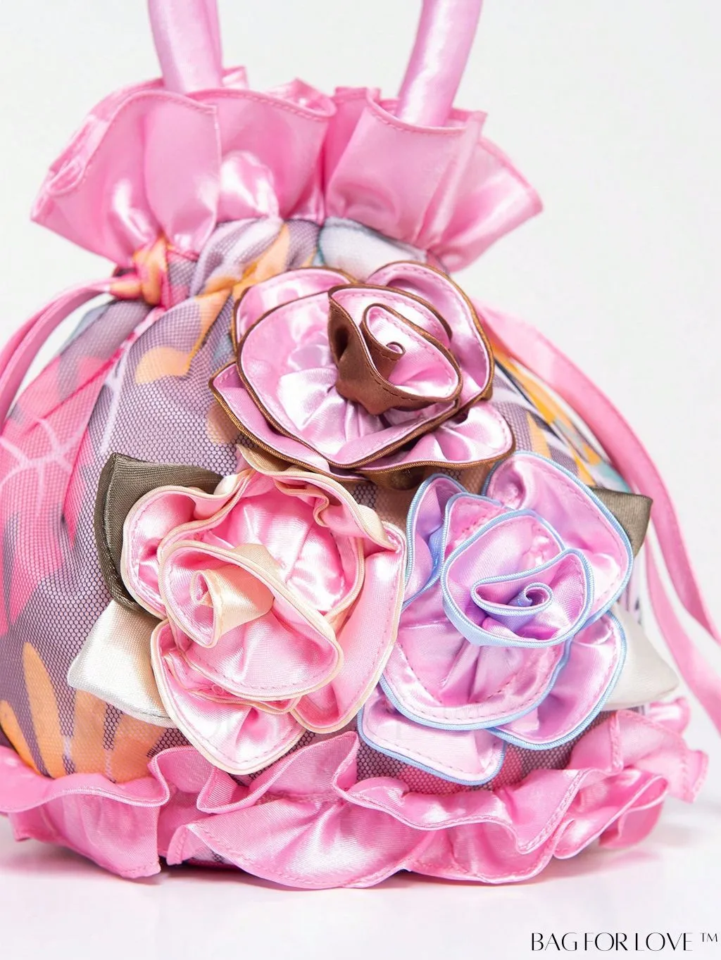 BagForLove - Floral Drawstring Handbag: Trendy, Elegant Evening & Phone Bag with Charming Bucket Design