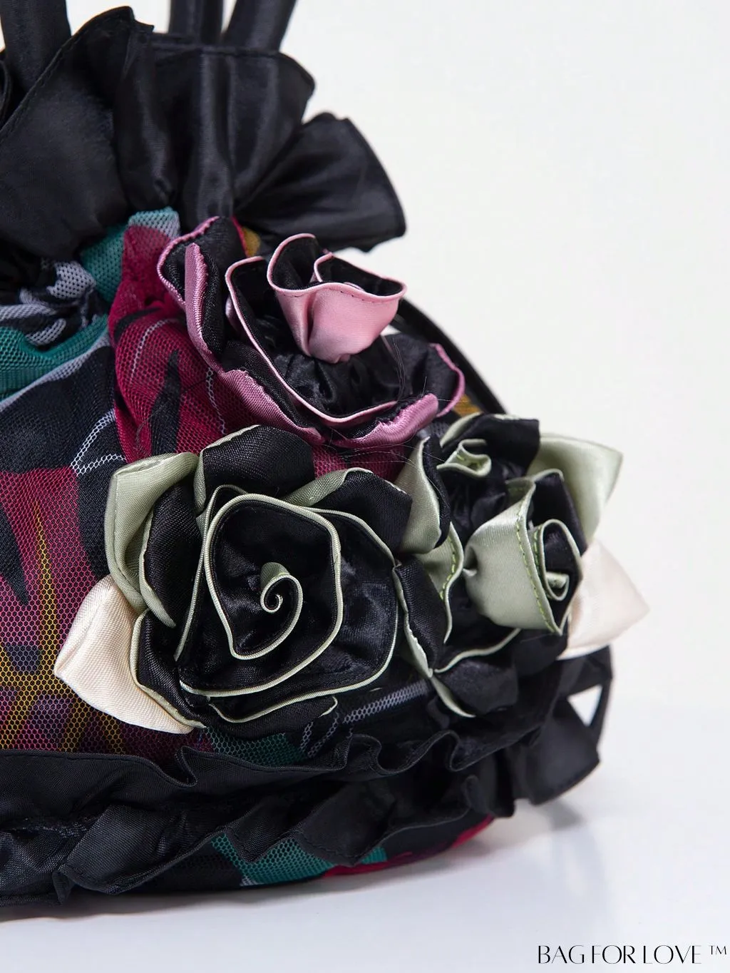 BagForLove - Floral Drawstring Handbag: Trendy, Elegant Evening & Phone Bag with Charming Bucket Design