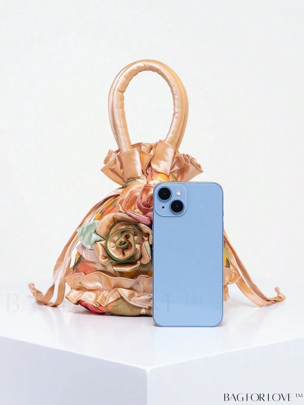 BagForLove - Floral Drawstring Handbag: Trendy, Elegant Evening & Phone Bag with Charming Bucket Design