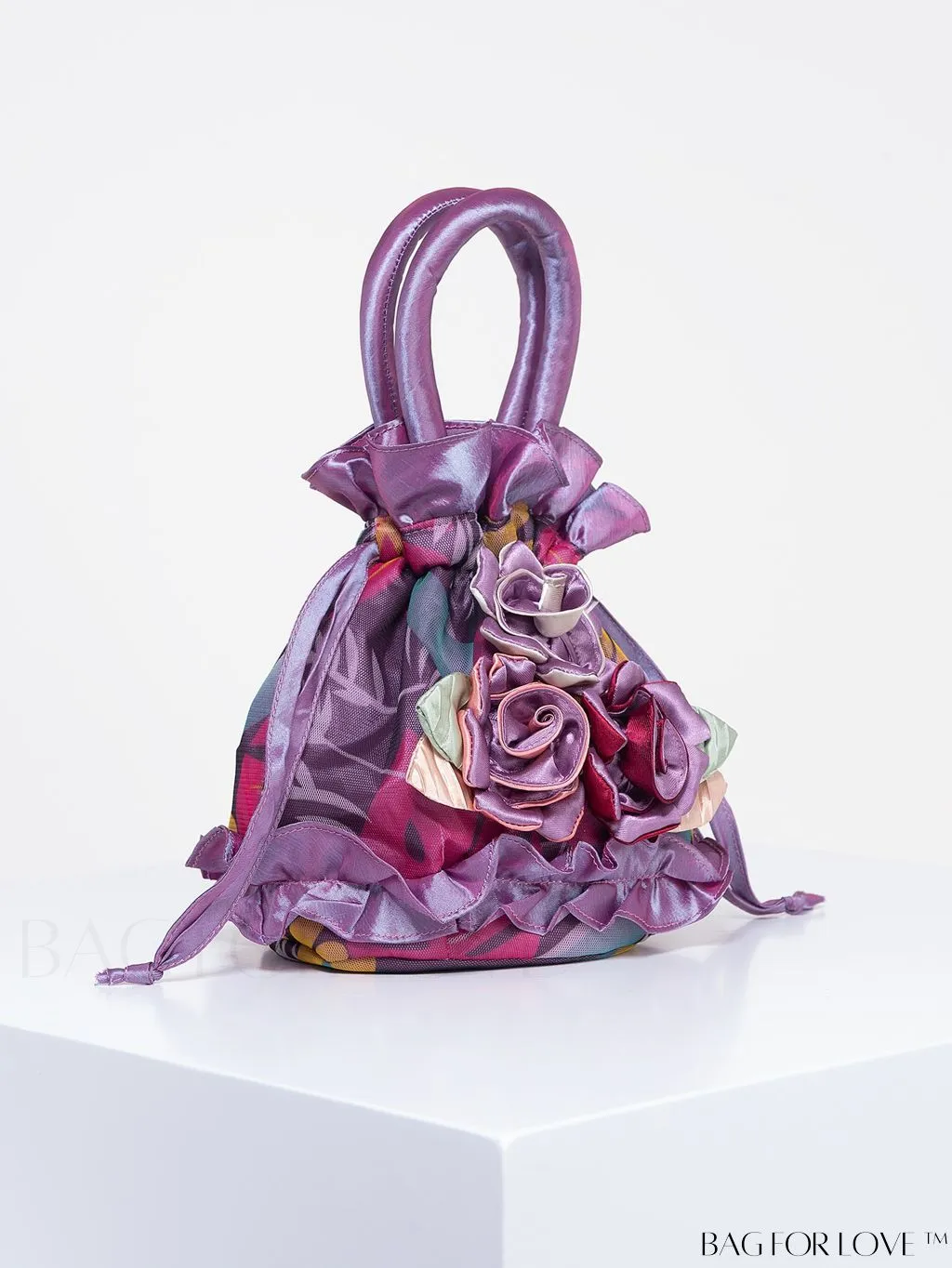 BagForLove - Floral Drawstring Handbag: Trendy, Elegant Evening & Phone Bag with Charming Bucket Design