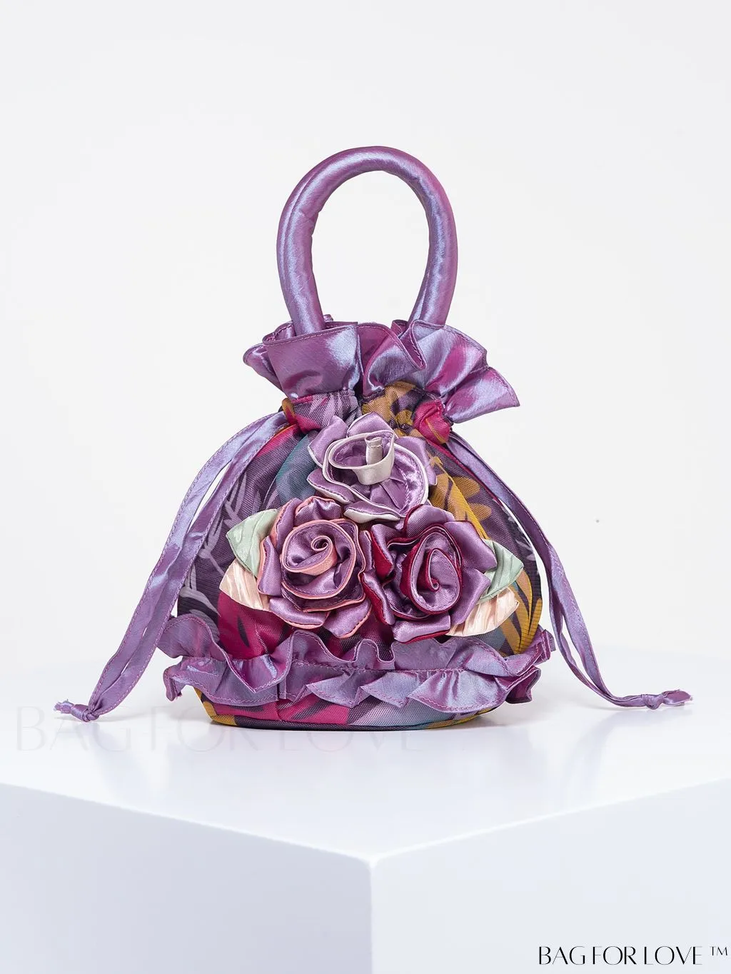 BagForLove - Floral Drawstring Handbag: Trendy, Elegant Evening & Phone Bag with Charming Bucket Design