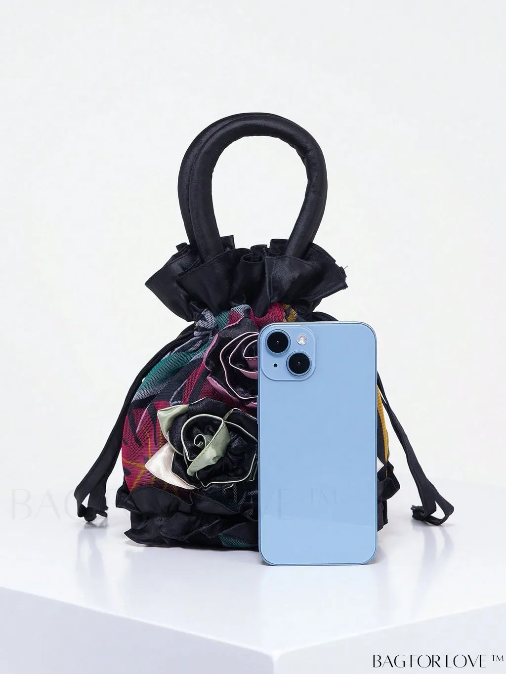 BagForLove - Floral Drawstring Handbag: Trendy, Elegant Evening & Phone Bag with Charming Bucket Design