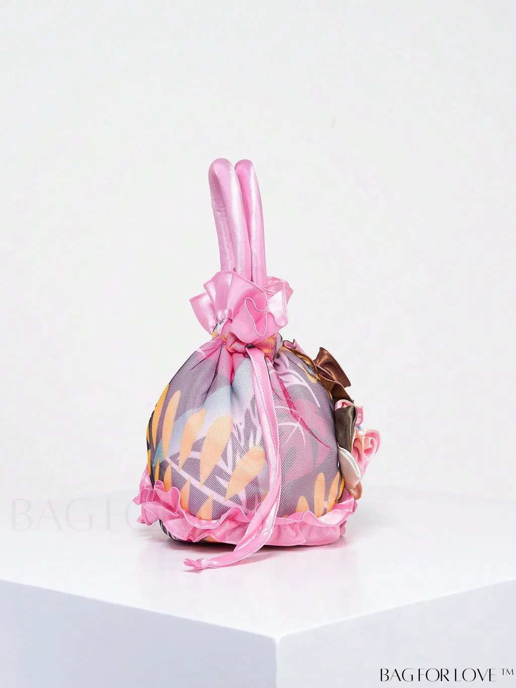 BagForLove - Floral Drawstring Handbag: Trendy, Elegant Evening & Phone Bag with Charming Bucket Design
