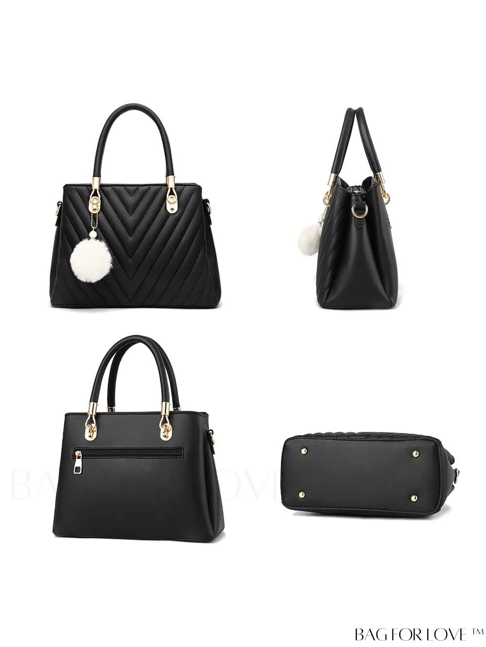 BagForLove - I IHAYNER Womens Quilted Leather Handbags: Fashionable Top-handle Tote and Shoulder Bag