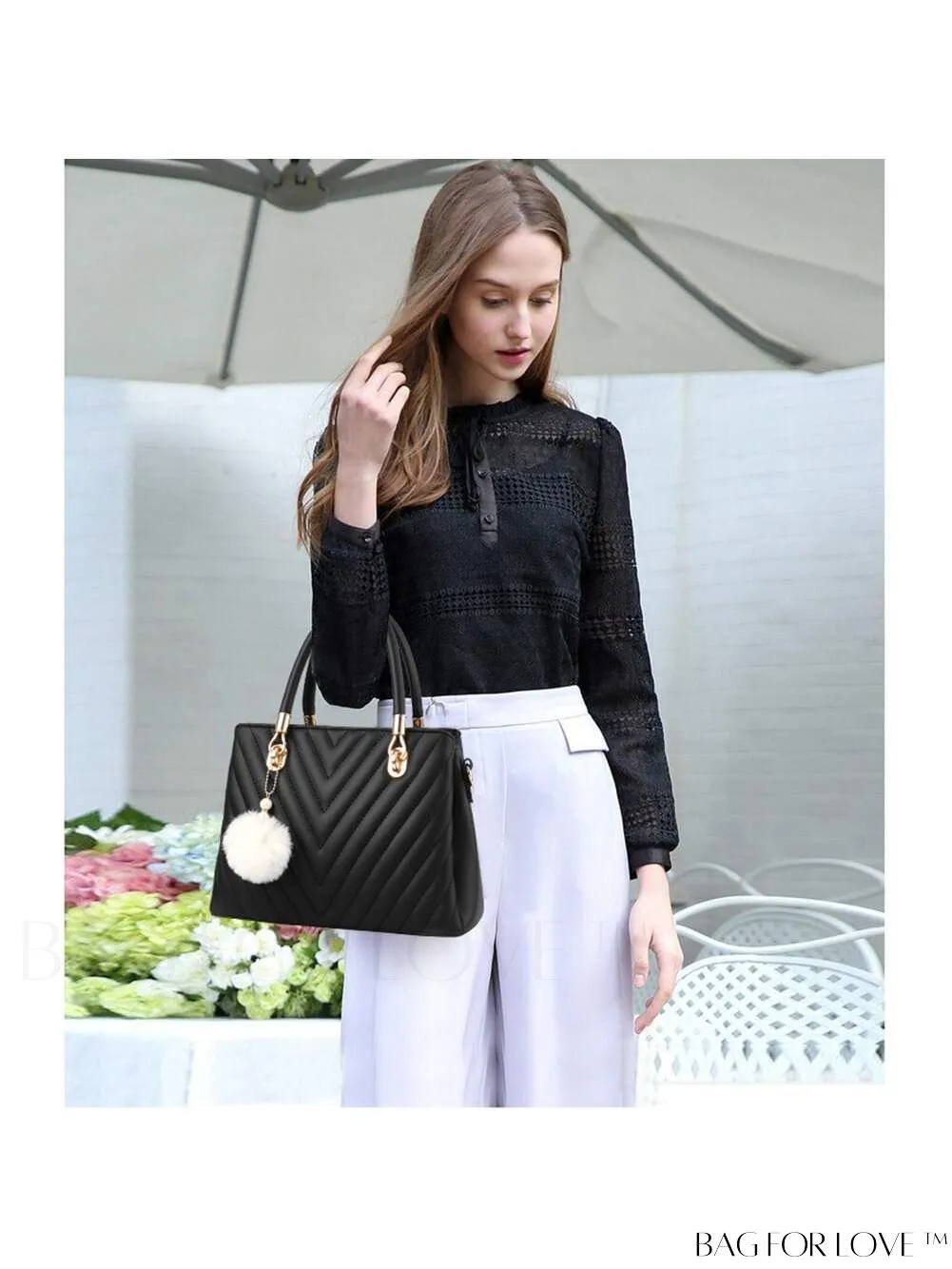 BagForLove - I IHAYNER Womens Quilted Leather Handbags: Fashionable Top-handle Tote and Shoulder Bag