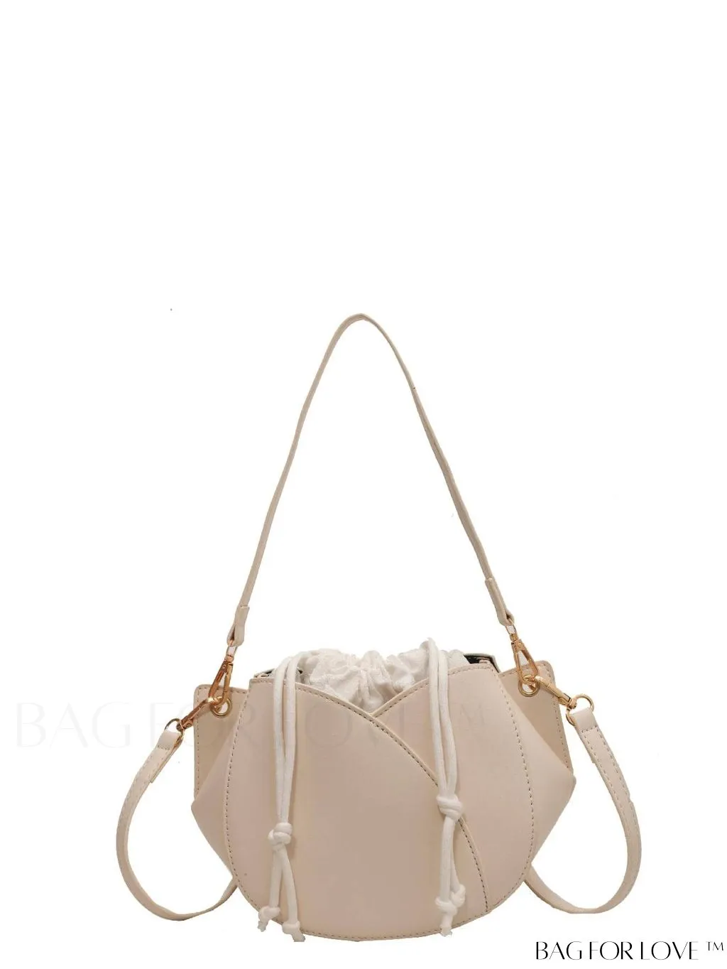 BagForLove - Pink Minimalist PU Drawstring Bucket Bag: Elegant and Functional
