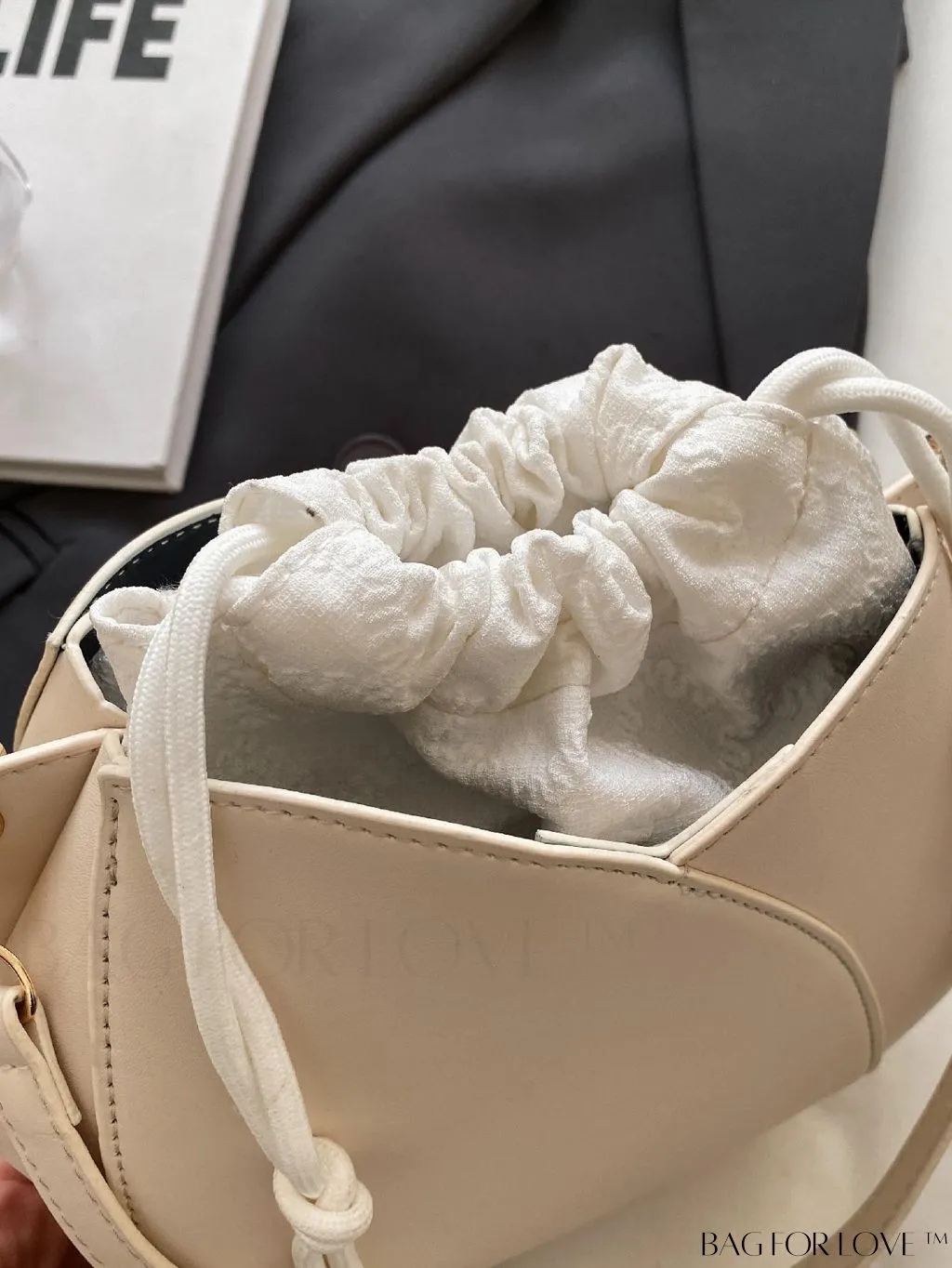 BagForLove - Pink Minimalist PU Drawstring Bucket Bag: Elegant and Functional