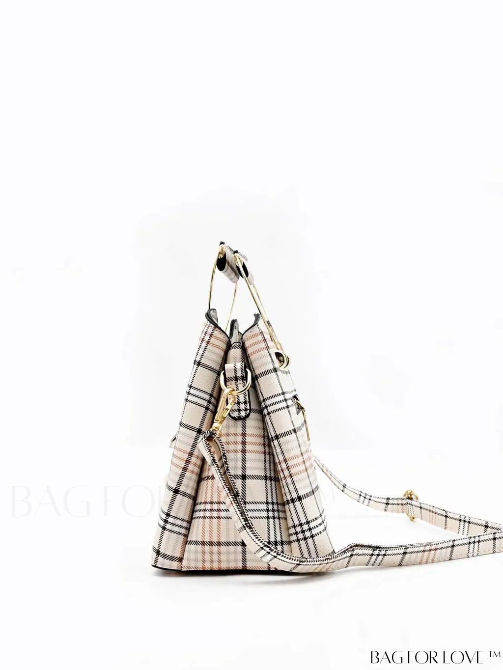 BagForLove - Plaid Square Bag Charm for a Professional Office Look