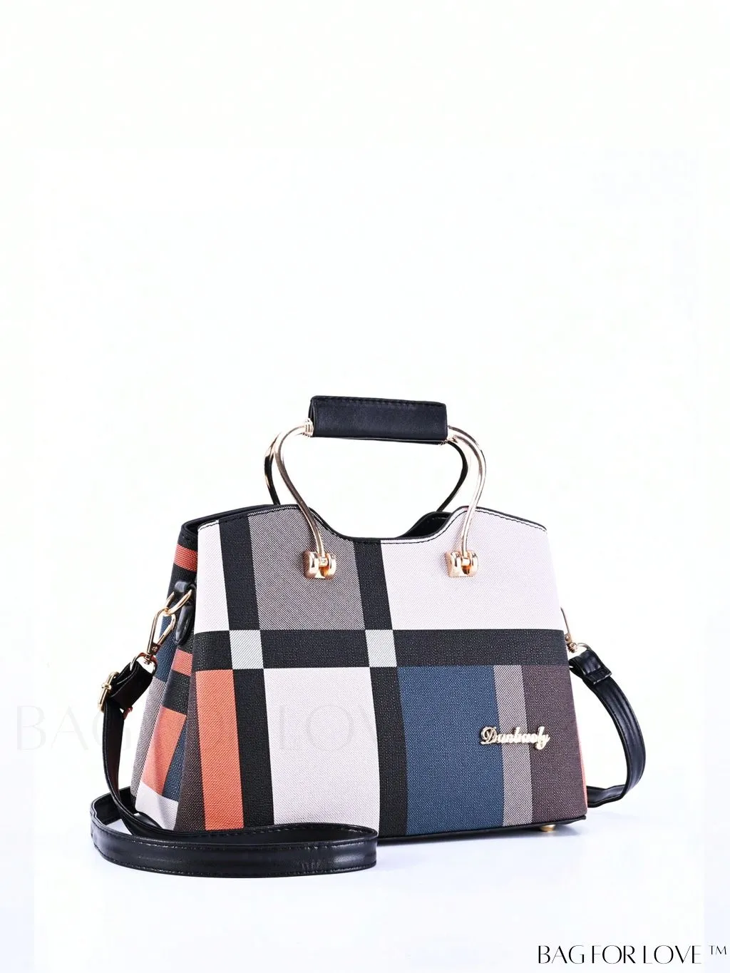 BagForLove - Plaid Square Bag Charm for a Professional Office Look