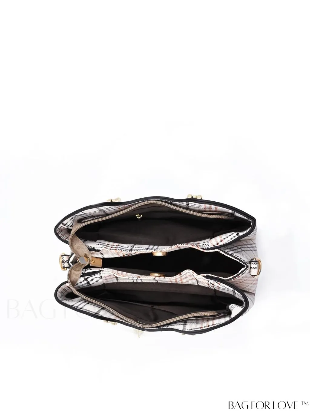 BagForLove - Plaid Square Bag Charm for a Professional Office Look