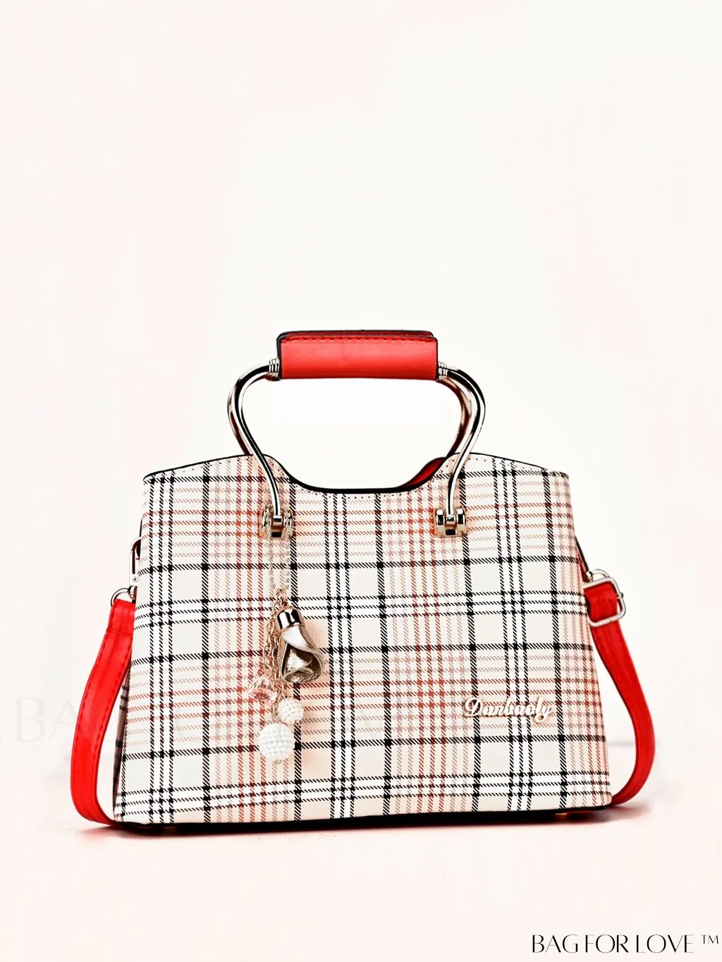 BagForLove - Plaid Square Bag Charm for a Professional Office Look