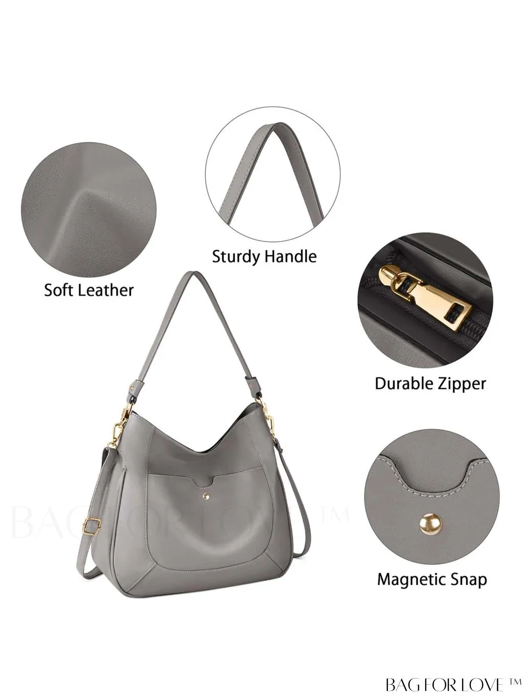 BagForLove - Premium Leather Womens Handbags: Stylish, Spacious Tote with Shoulder and Crossbody Options.