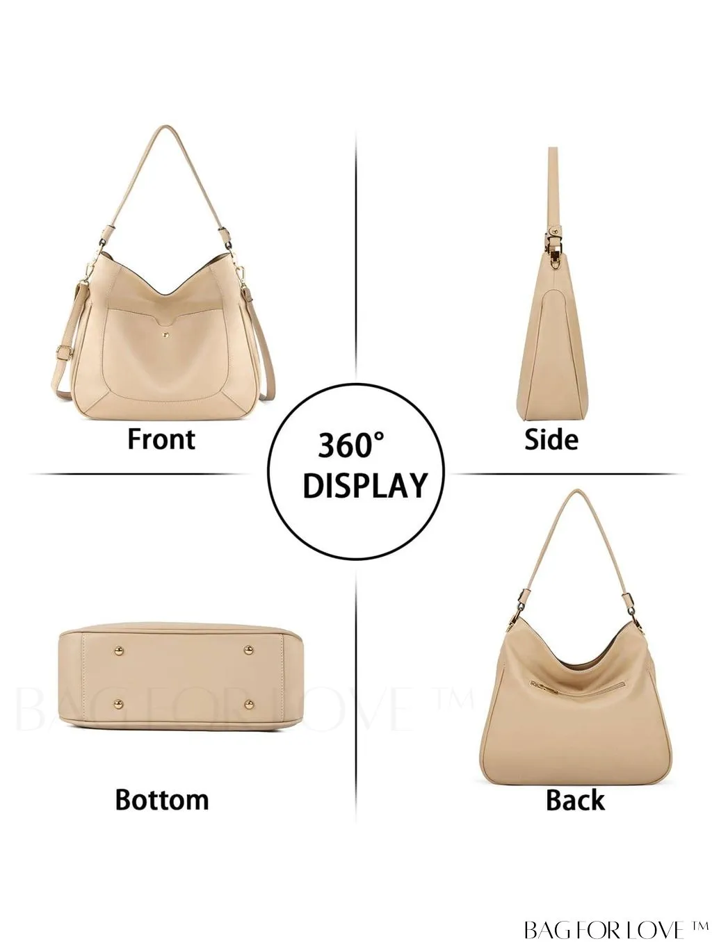 BagForLove - Premium Leather Womens Handbags: Stylish, Spacious Tote with Shoulder and Crossbody Options.