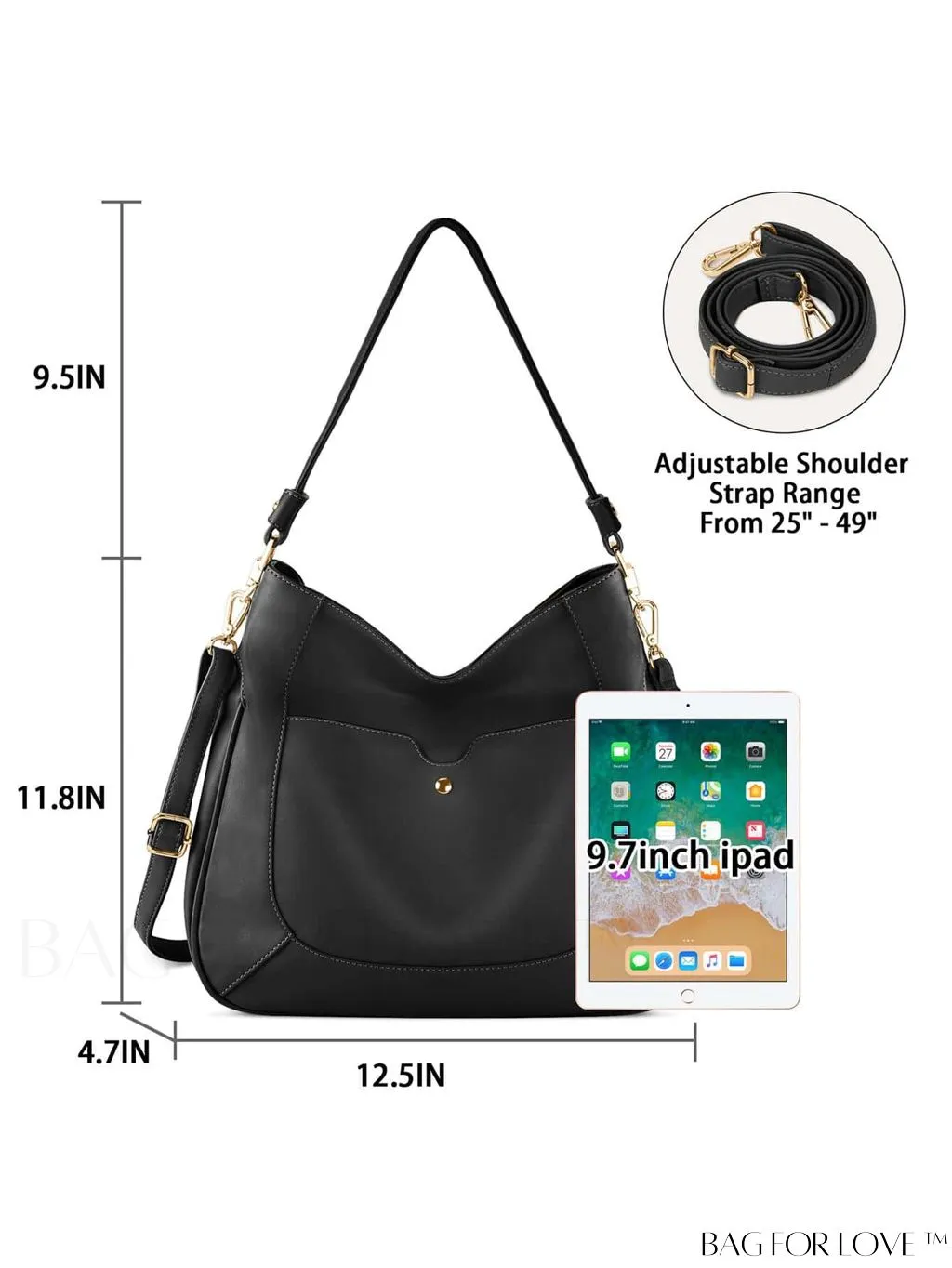 BagForLove - Premium Leather Womens Handbags: Stylish, Spacious Tote with Shoulder and Crossbody Options.