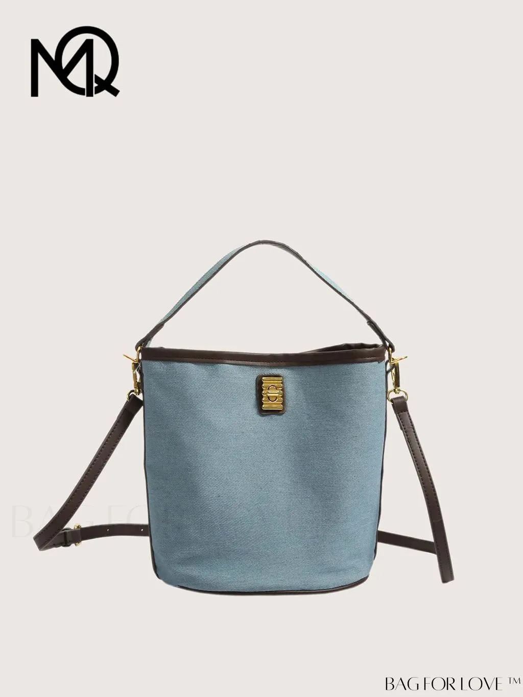BagForLove - Stylish Adjustable Shoulder Strap Handbag Featuring Contrast Edge Design
